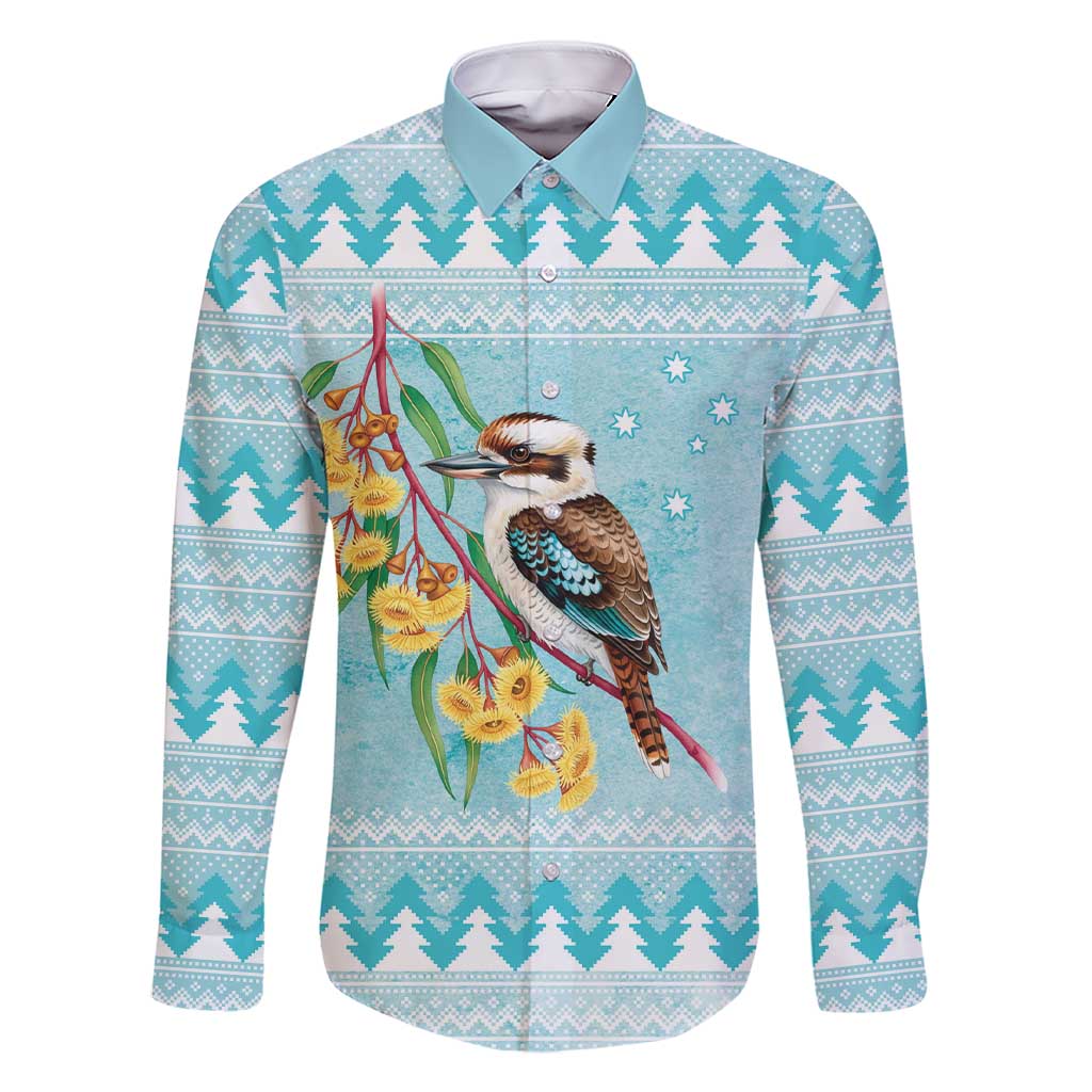 Australia Kookaburra and Eucalyptus Family Matching Short Sleeve Bodycon Dress and Hawaiian Shirt Christmas Vibe - Aussie Hoodie