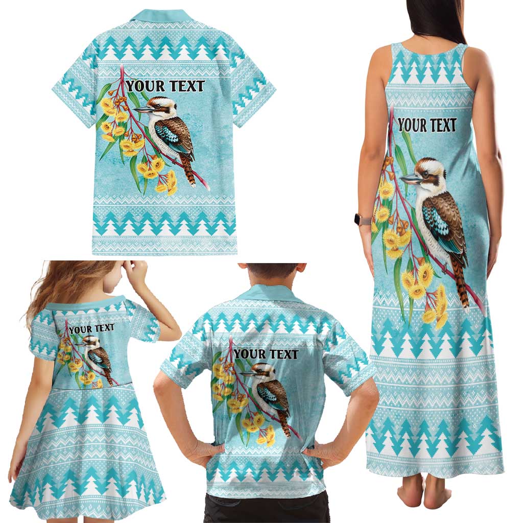 Australia Kookaburra and Eucalyptus Family Matching Tank Maxi Dress and Hawaiian Shirt Christmas Vibe - Aussie Hoodie