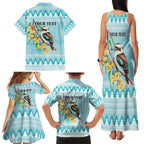 Australia Kookaburra and Eucalyptus Family Matching Tank Maxi Dress and Hawaiian Shirt Christmas Vibe - Aussie Hoodie