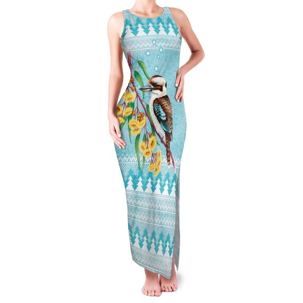 Australia Kookaburra and Eucalyptus Family Matching Tank Maxi Dress and Hawaiian Shirt Christmas Vibe - Aussie Hoodie