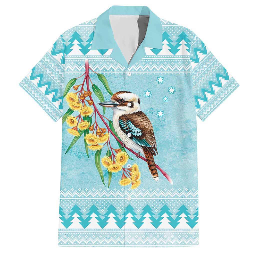 Australia Kookaburra and Eucalyptus Hawaiian Shirt Christmas Vibe - Aussie Hoodie