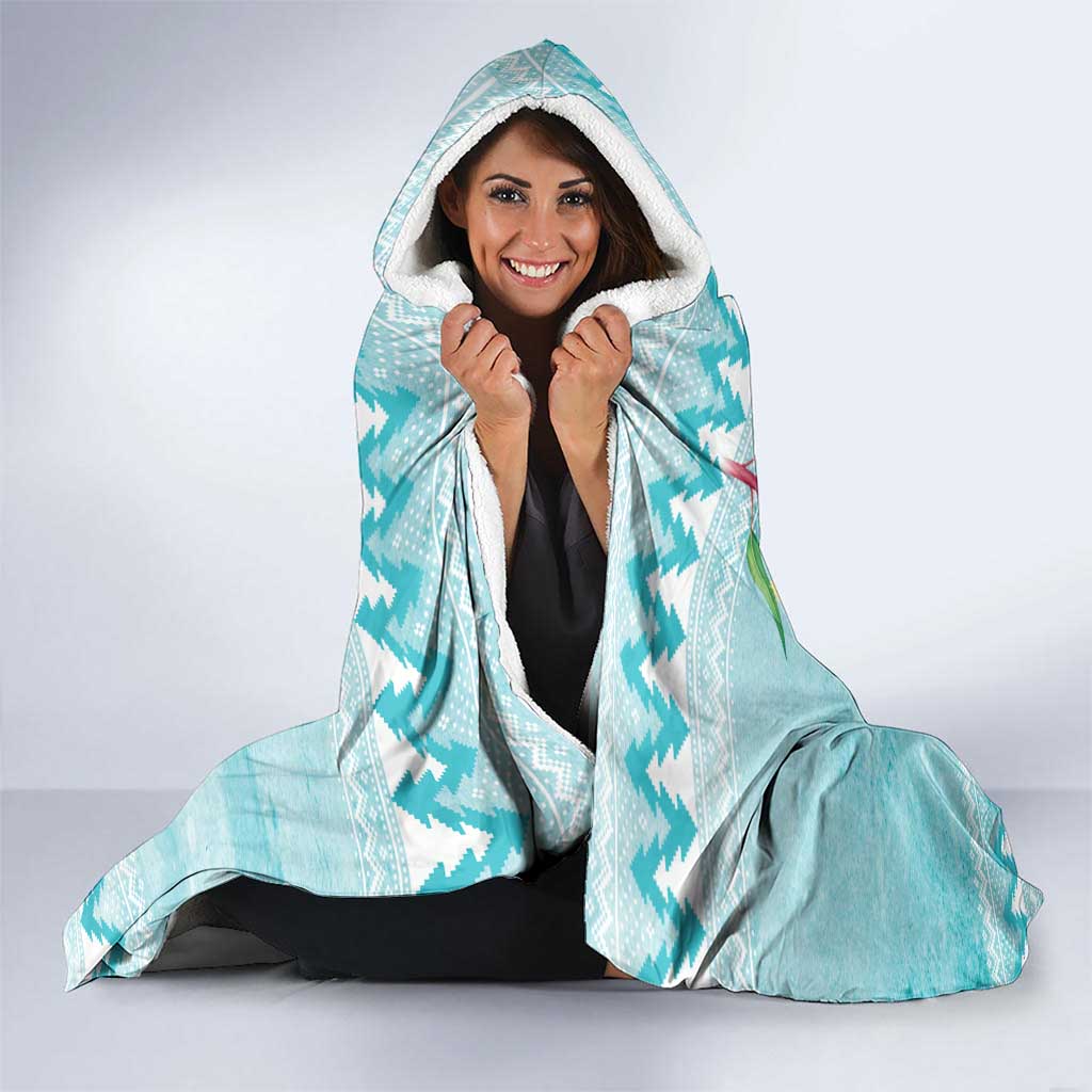 Australia Kookaburra and Eucalyptus Hooded Blanket Christmas Vibe - Aussie Hoodie