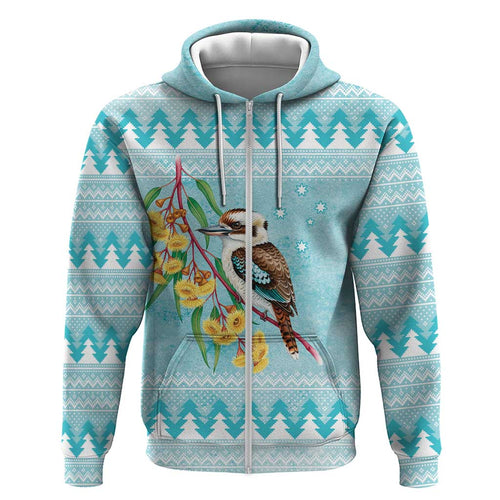 Australia Kookaburra and Eucalyptus Hoodie Christmas Vibe - Aussie Hoodie