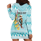 Australia Kookaburra and Eucalyptus Hoodie Dress Christmas Vibe - Aussie Hoodie