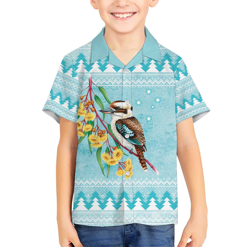 Australia Kookaburra and Eucalyptus Kid Hawaiian Shirt Christmas Vibe - Aussie Hoodie