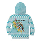 Australia Kookaburra and Eucalyptus Kid Hoodie Christmas Vibe - Aussie Hoodie