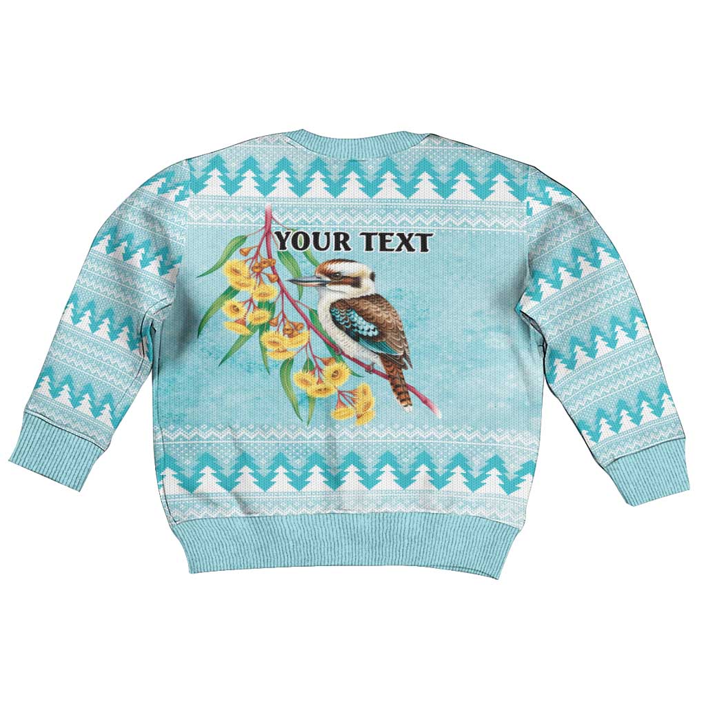 Australia Kookaburra and Eucalyptus Kid Ugly Christmas Sweater Christmas Vibe - Aussie Hoodie