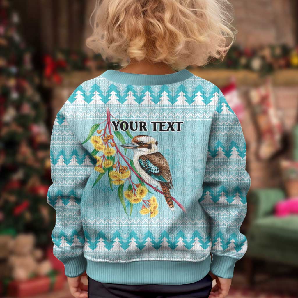 Australia Kookaburra and Eucalyptus Kid Ugly Christmas Sweater Christmas Vibe - Aussie Hoodie