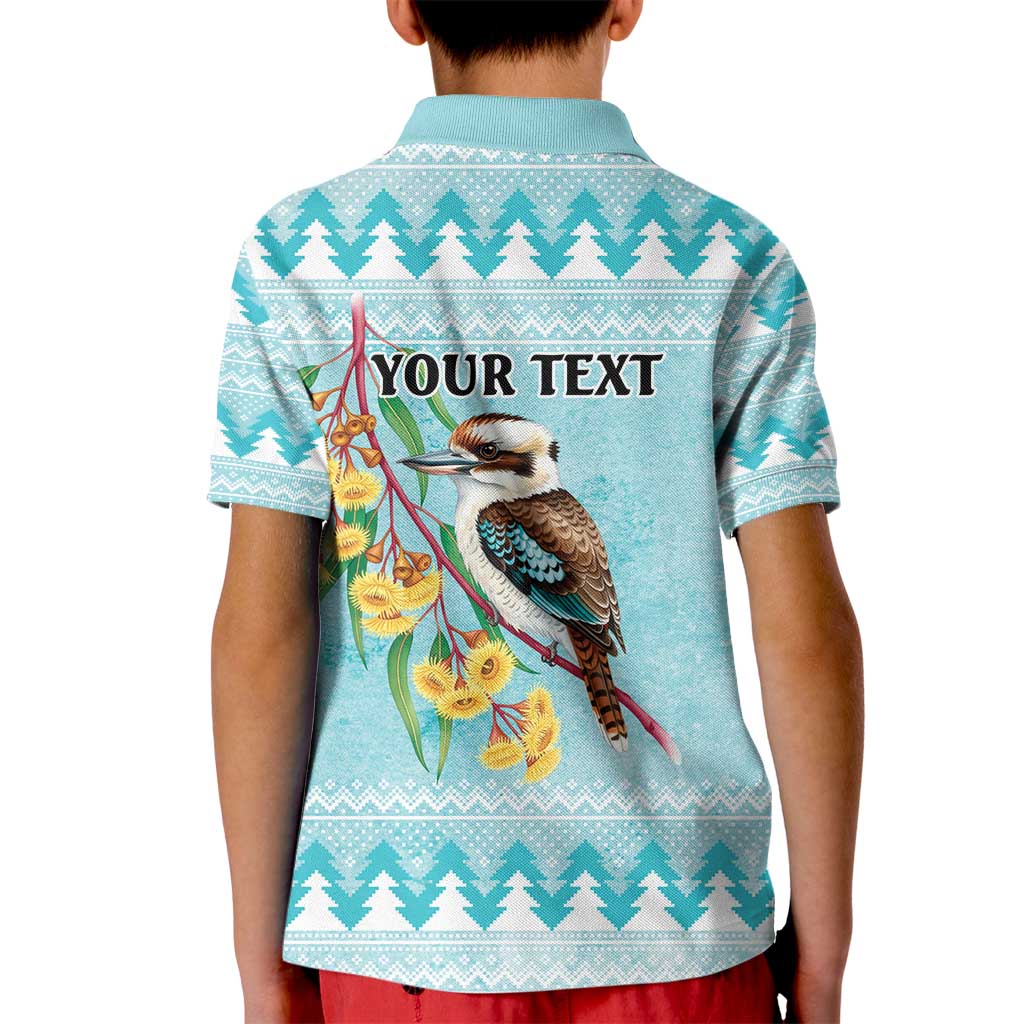 Australia Kookaburra and Eucalyptus Kid Polo Shirt Christmas Vibe - Aussie Hoodie