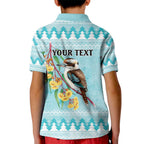 Australia Kookaburra and Eucalyptus Kid Polo Shirt Christmas Vibe - Aussie Hoodie
