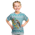 Australia Kookaburra and Eucalyptus Kid T Shirt Christmas Vibe - Aussie Hoodie
