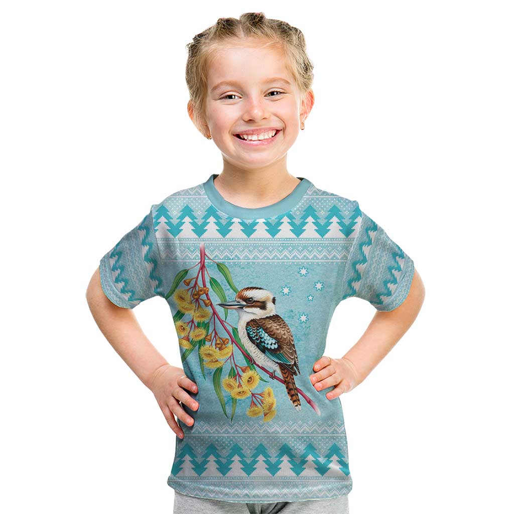 Australia Kookaburra and Eucalyptus Kid T Shirt Christmas Vibe - Aussie Hoodie