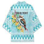 Australia Kookaburra and Eucalyptus Kimono Christmas Vibe - Aussie Hoodie