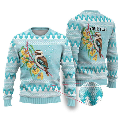 Australia Kookaburra and Eucalyptus Ugly Christmas Sweater Christmas Vibe - Aussie Hoodie
