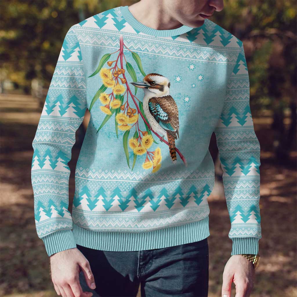 Australia Kookaburra and Eucalyptus Ugly Christmas Sweater Christmas Vibe - Aussie Hoodie