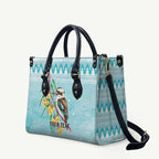 Australia Kookaburra and Eucalyptus Leather Bag Christmas Vibe - Aussie Hoodie