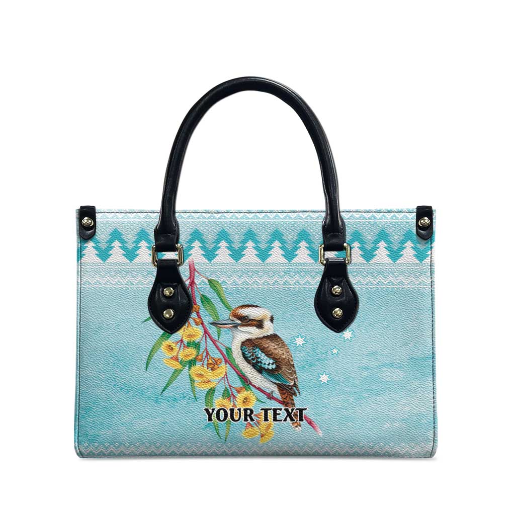 Australia Kookaburra and Eucalyptus Leather Bag Christmas Vibe - Aussie Hoodie