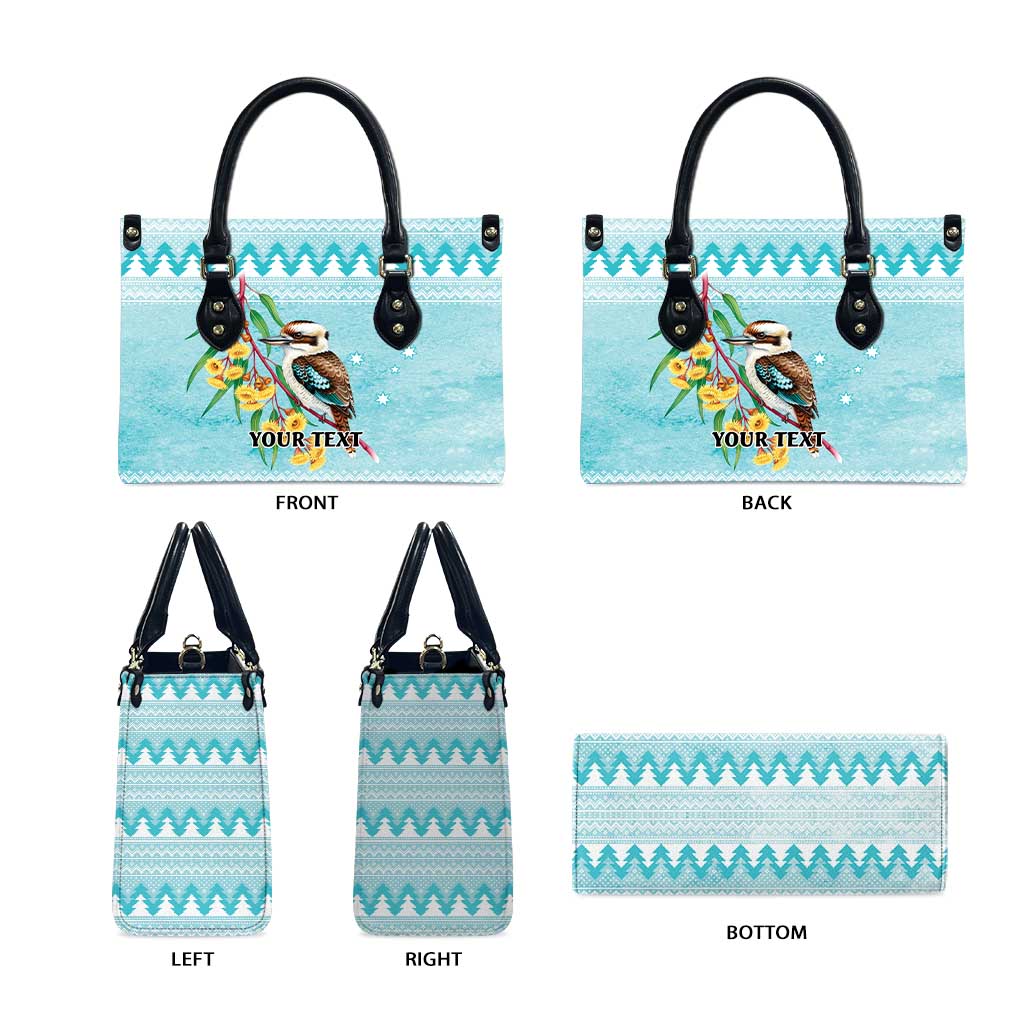 Australia Kookaburra and Eucalyptus Leather Bag Christmas Vibe - Aussie Hoodie