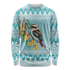 Australia Kookaburra and Eucalyptus Long Sleeve Shirt Christmas Vibe - Aussie Hoodie