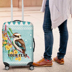 Australia Kookaburra and Eucalyptus Luggage Cover Christmas Vibe - Aussie Hoodie