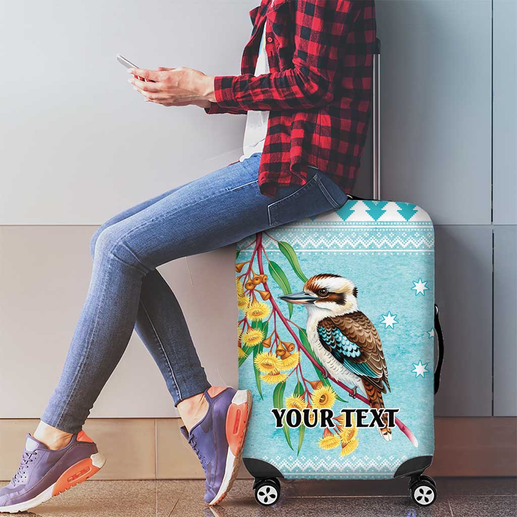 Australia Kookaburra and Eucalyptus Luggage Cover Christmas Vibe - Aussie Hoodie