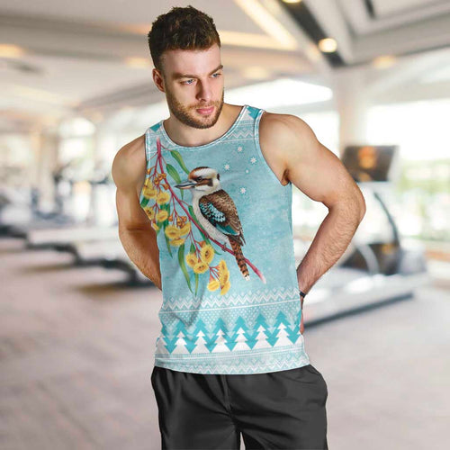 Australia Kookaburra and Eucalyptus Men Tank Top Christmas Vibe - Aussie Hoodie