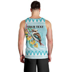 Australia Kookaburra and Eucalyptus Men Tank Top Christmas Vibe - Aussie Hoodie