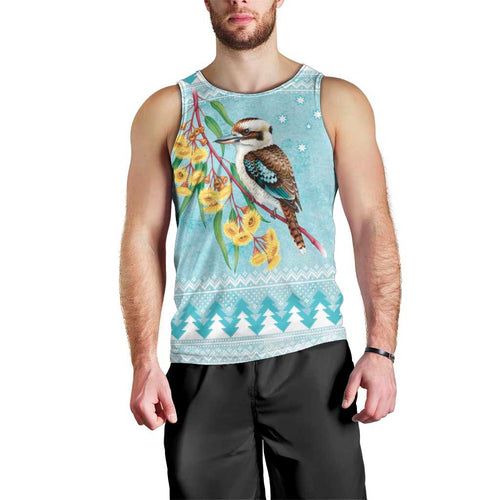 Australia Kookaburra and Eucalyptus Men Tank Top Christmas Vibe - Aussie Hoodie