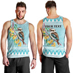 Australia Kookaburra and Eucalyptus Men Tank Top Christmas Vibe - Aussie Hoodie