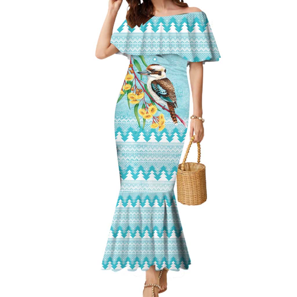 Australia Kookaburra and Eucalyptus Mermaid Dress Christmas Vibe - Aussie Hoodie