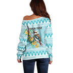 Australia Kookaburra and Eucalyptus Off Shoulder Sweater Christmas Vibe - Aussie Hoodie