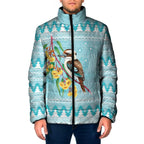 Australia Kookaburra and Eucalyptus Padded Jacket Christmas Vibe - Aussie Hoodie