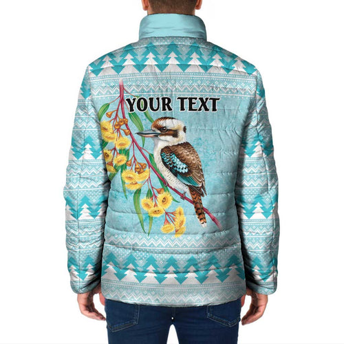 Australia Kookaburra and Eucalyptus Padded Jacket Christmas Vibe - Aussie Hoodie