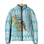 Australia Kookaburra and Eucalyptus Padded Jacket Christmas Vibe - Aussie Hoodie