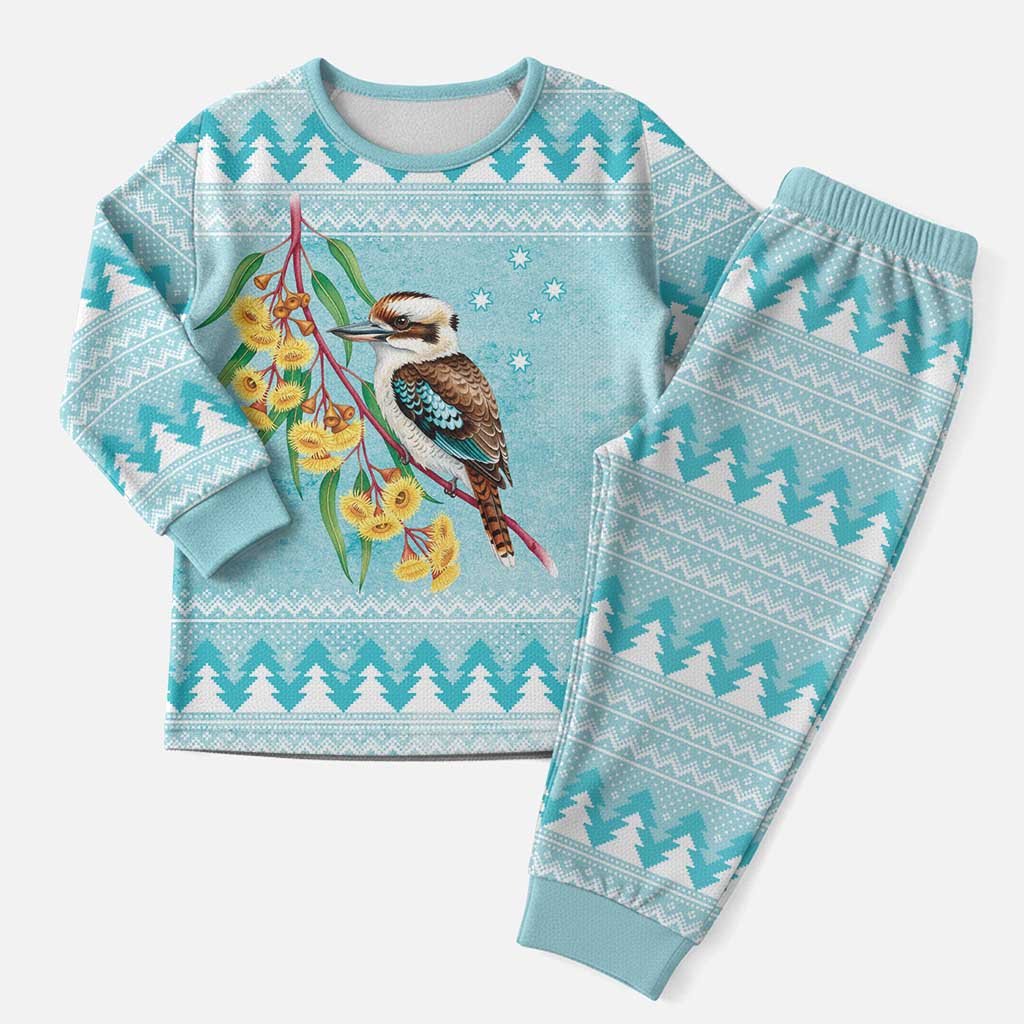 Australia Kookaburra and Eucalyptus Christmas Pajama Set Christmas Vibe - Aussie Hoodie
