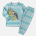 Australia Kookaburra and Eucalyptus Christmas Pajama Set Christmas Vibe - Aussie Hoodie