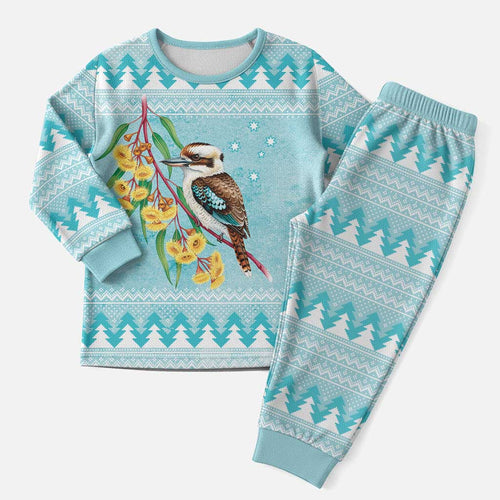 Australia Kookaburra and Eucalyptus Christmas Pajama Set Christmas Vibe - Aussie Hoodie