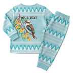Australia Kookaburra and Eucalyptus Christmas Pajama Set Christmas Vibe - Aussie Hoodie
