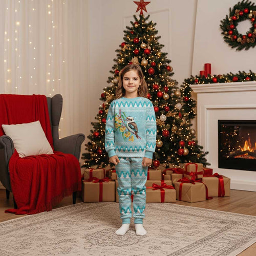 Australia Kookaburra and Eucalyptus Christmas Pajama Set Christmas Vibe - Aussie Hoodie