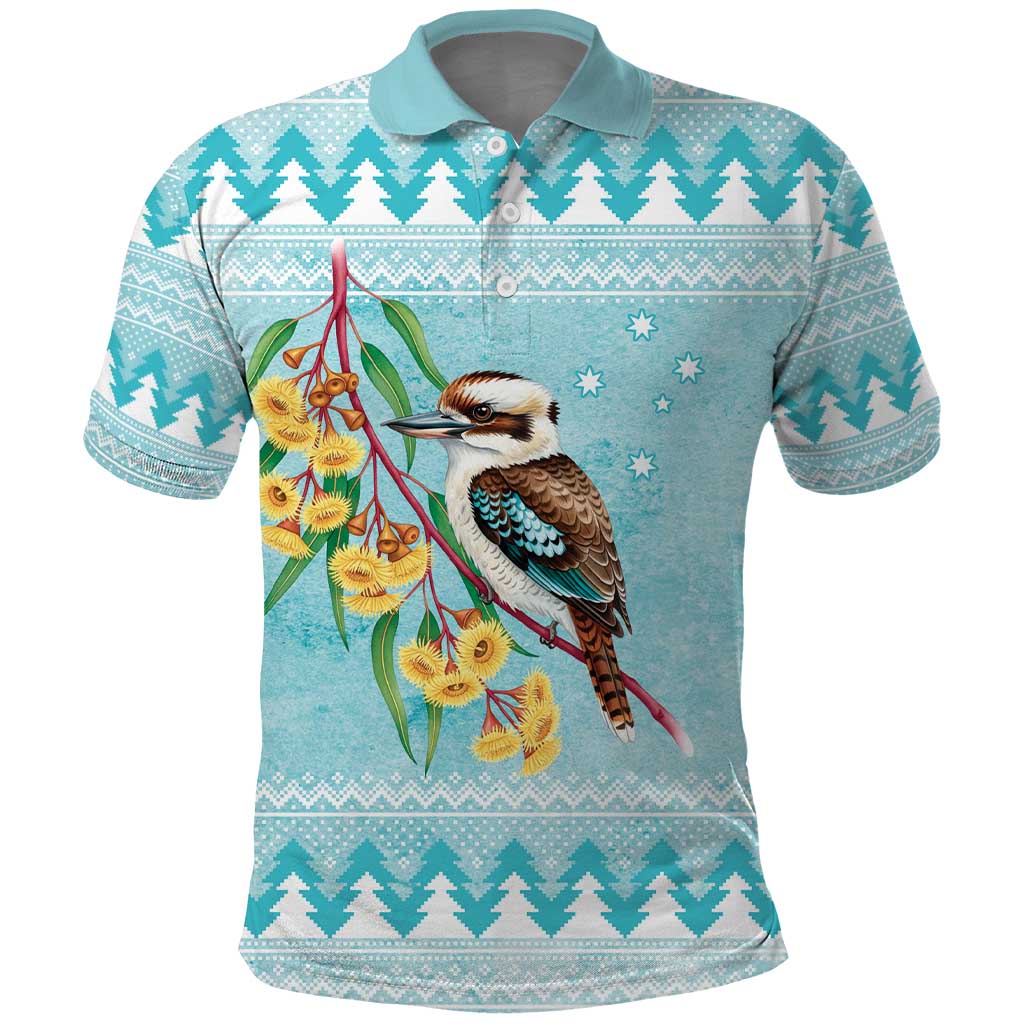 Australia Kookaburra and Eucalyptus Polo Shirt Christmas Vibe - Aussie Hoodie