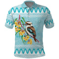 Australia Kookaburra and Eucalyptus Polo Shirt Christmas Vibe - Aussie Hoodie