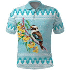 Australia Kookaburra and Eucalyptus Polo Shirt Christmas Vibe - Aussie Hoodie