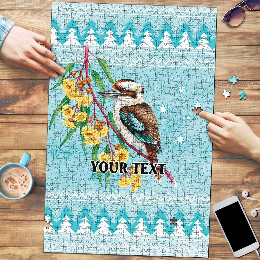 Australia Kookaburra and Eucalyptus Puzzle Christmas Vibe - Aussie Hoodie