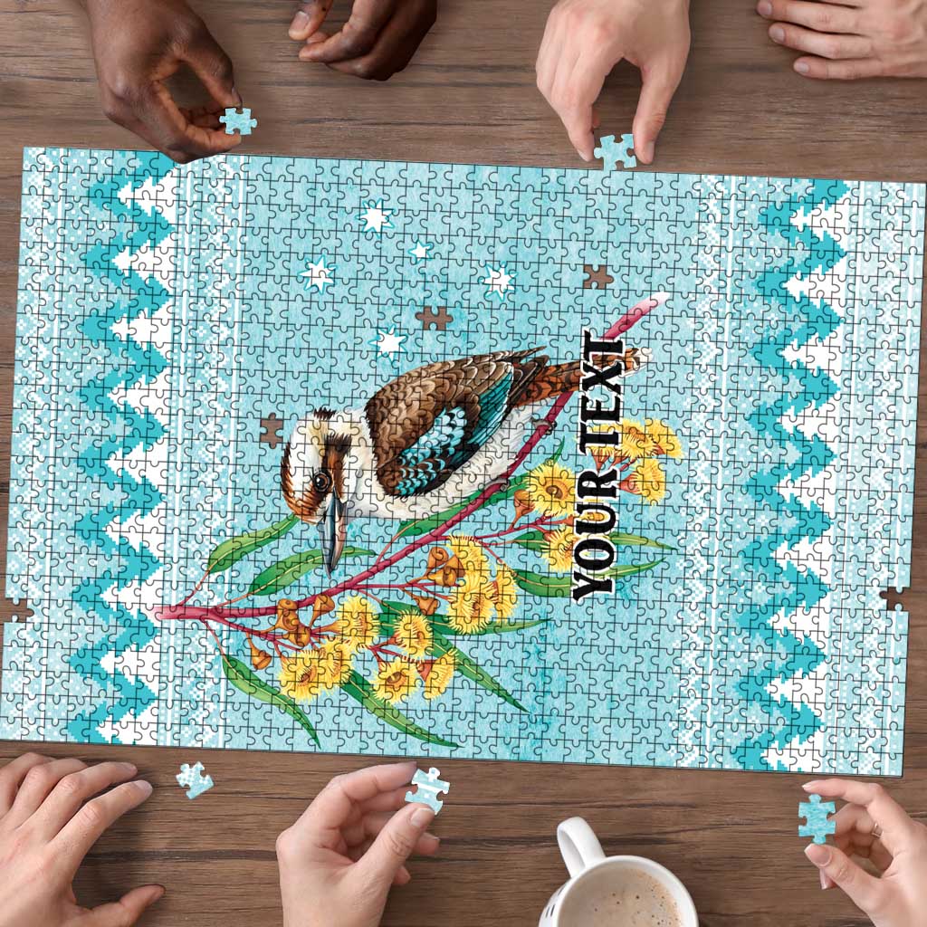 Australia Kookaburra and Eucalyptus Puzzle Christmas Vibe - Aussie Hoodie