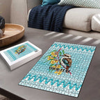 Australia Kookaburra and Eucalyptus Puzzle Christmas Vibe - Aussie Hoodie