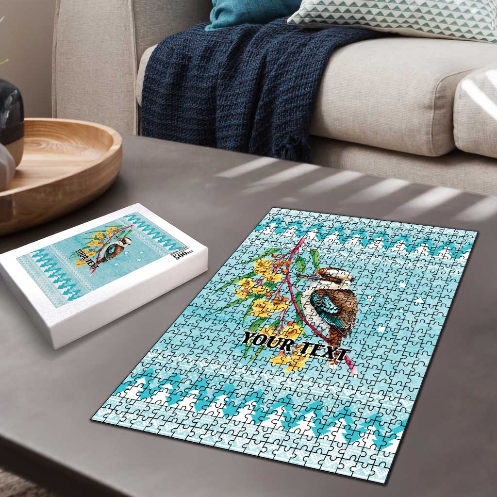 Australia Kookaburra and Eucalyptus Puzzle Christmas Vibe - Aussie Hoodie