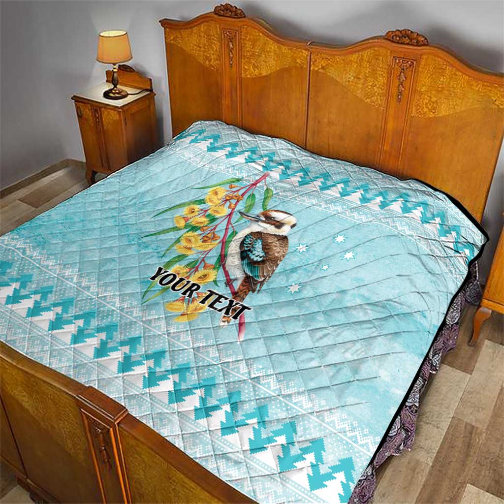 Australia Kookaburra and Eucalyptus Quilt Christmas Vibe - Aussie Hoodie