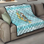 Australia Kookaburra and Eucalyptus Quilt Christmas Vibe - Aussie Hoodie