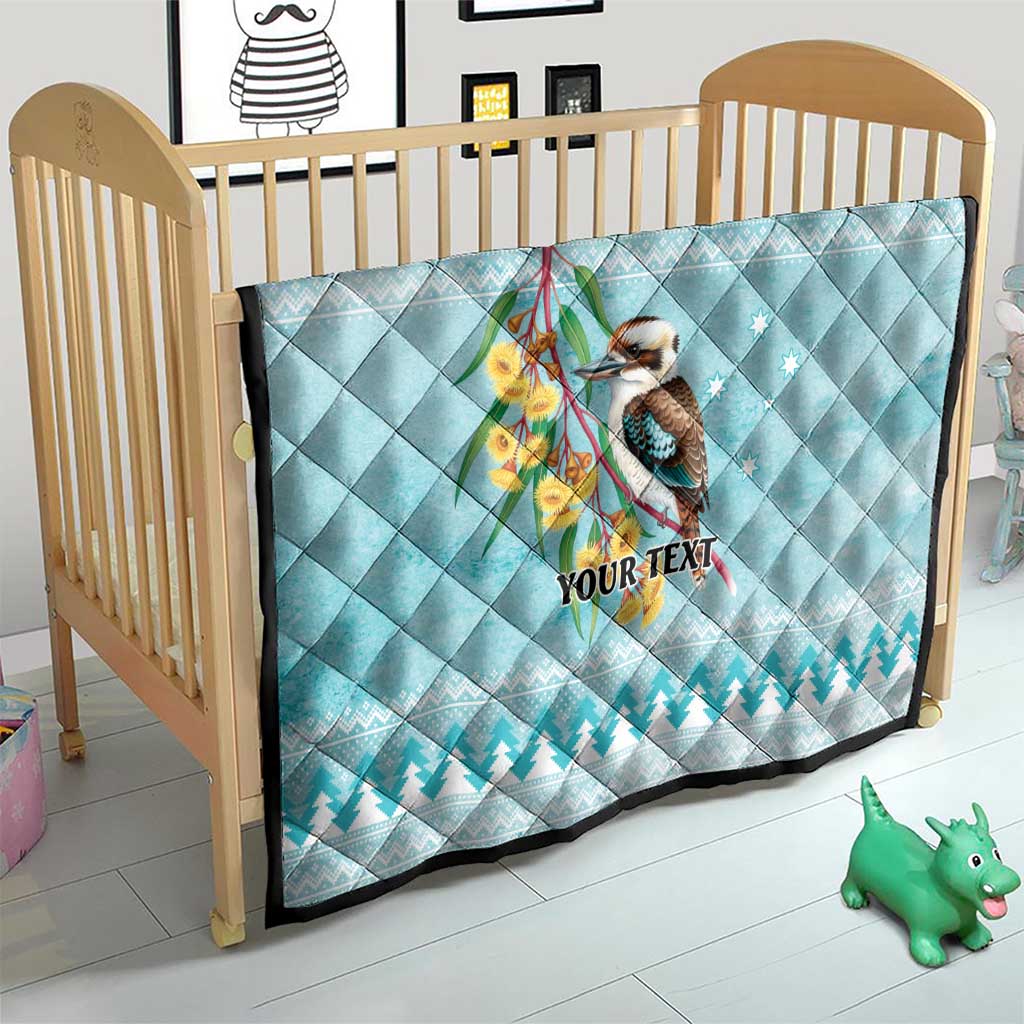 Australia Kookaburra and Eucalyptus Quilt Christmas Vibe - Aussie Hoodie