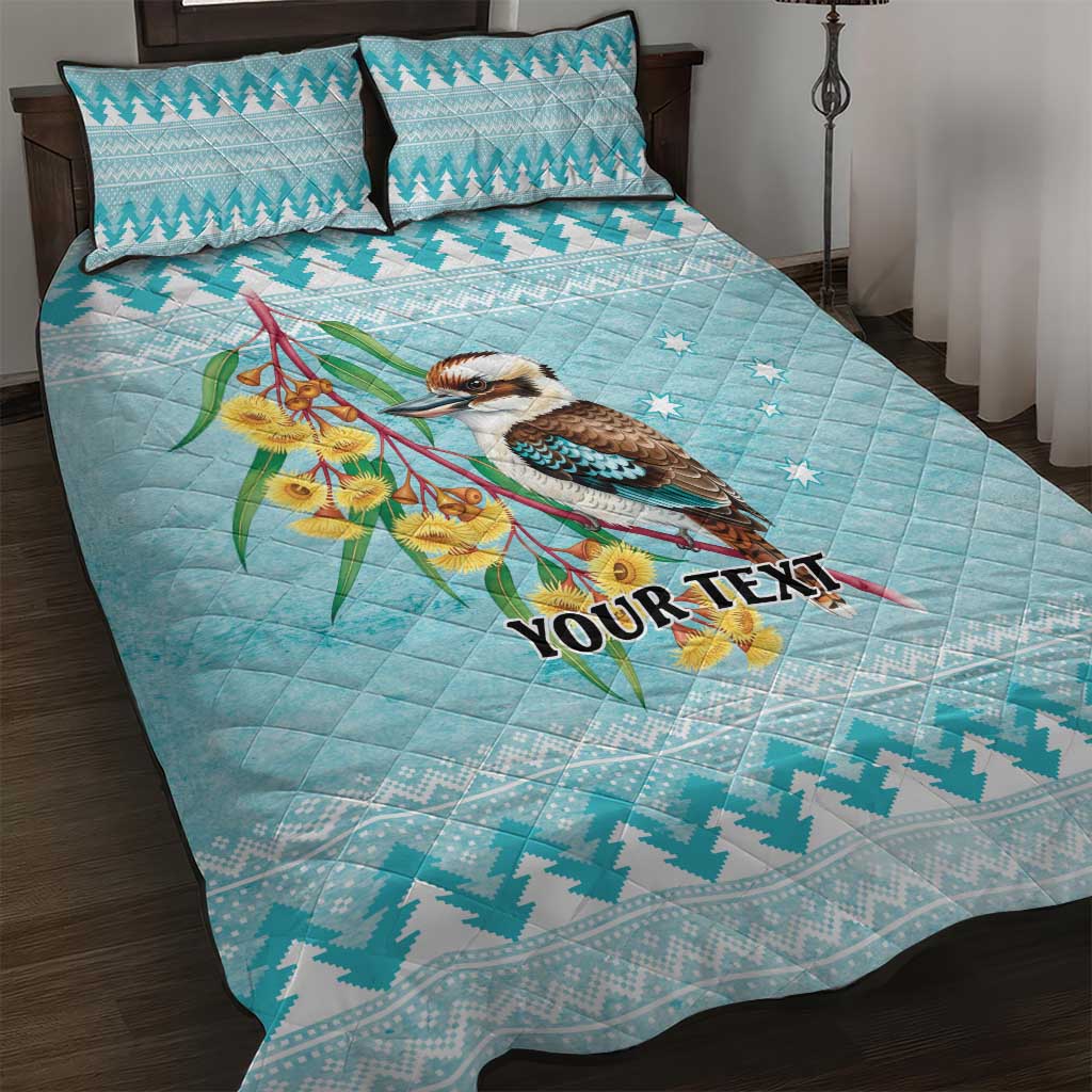 Australia Kookaburra and Eucalyptus Quilt Bed Set Christmas Vibe - Aussie Hoodie